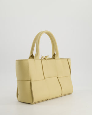 *HOT* Bottega Veneta Beige Small Intrecciato Arco Bag in Calfskin Leather with Pouch