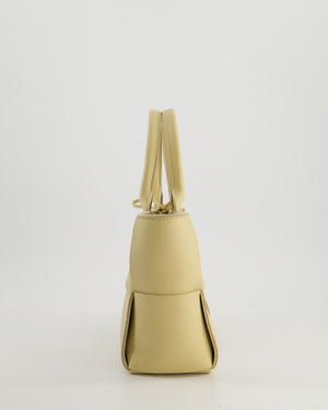 *HOT* Bottega Veneta Beige Small Intrecciato Arco Bag in Calfskin Leather with Pouch
