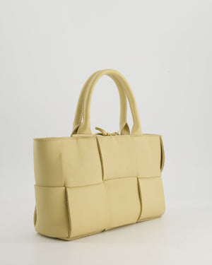 *HOT* Bottega Veneta Beige Small Intrecciato Arco Bag in Calfskin Leather with Pouch