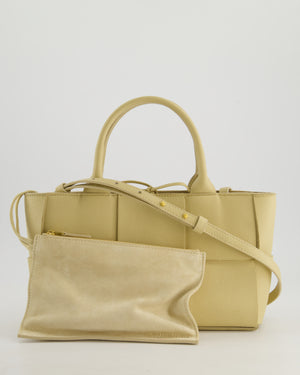 *HOT* Bottega Veneta Beige Small Intrecciato Arco Bag in Calfskin Leather with Pouch
