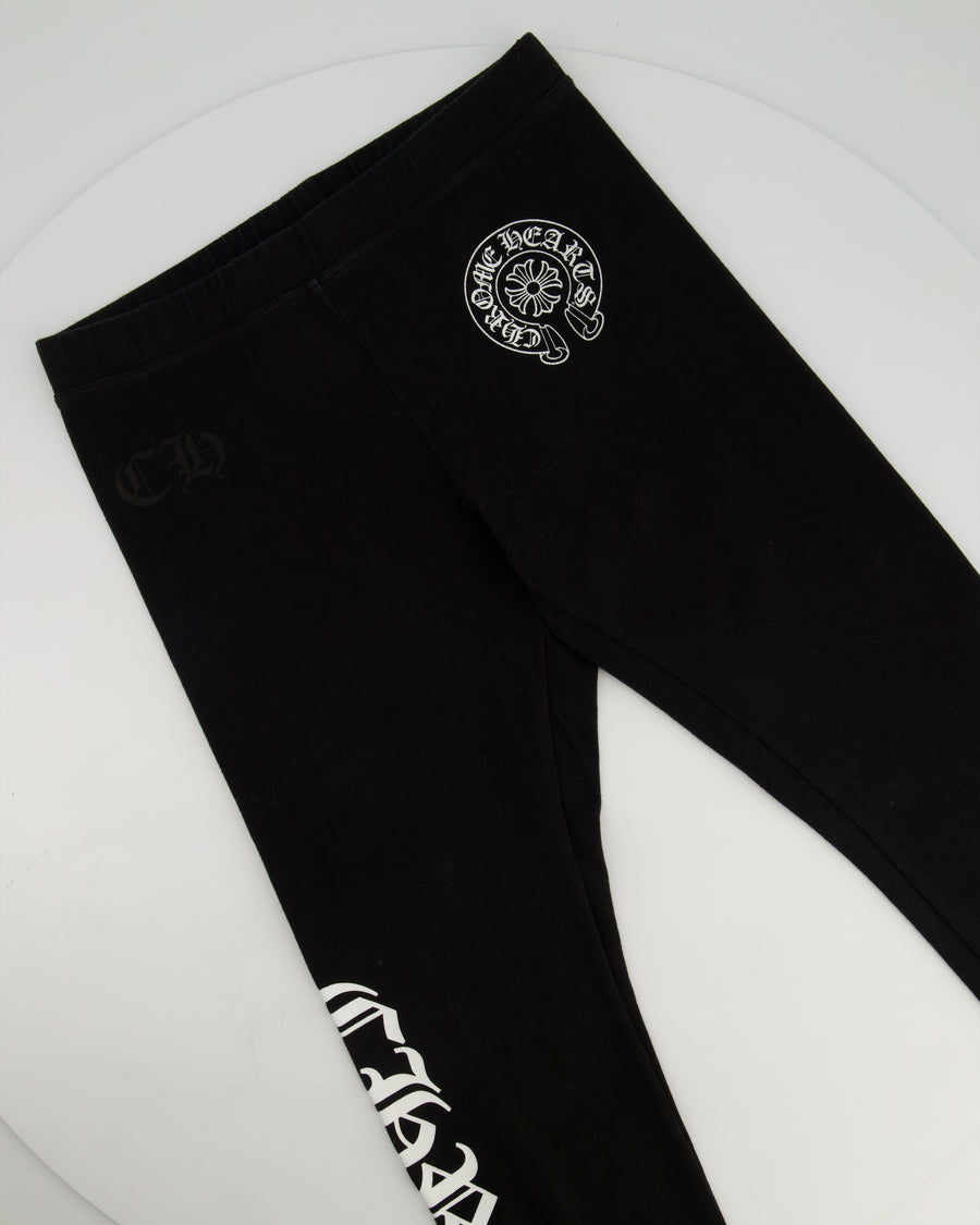 Chrome Hearts Black Logo Print Leggins Size FR 34 (UK 6)