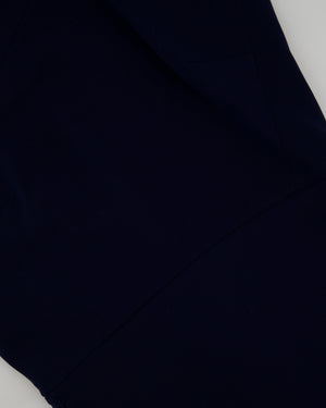 Victoria Beckham Navy Asymmetric Midi Dress Size UK 12