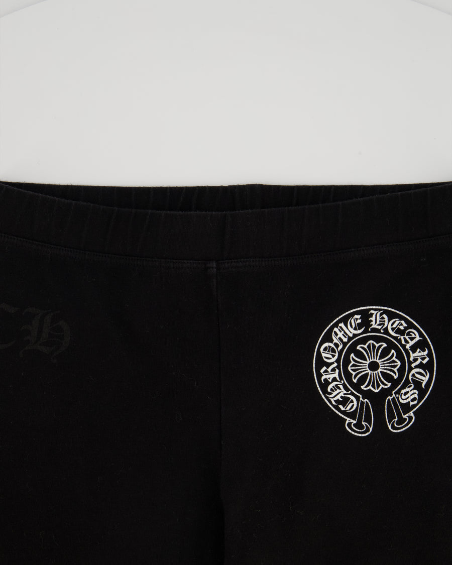 Chrome Hearts Black Logo Print Leggins Size FR 34 (UK 6)