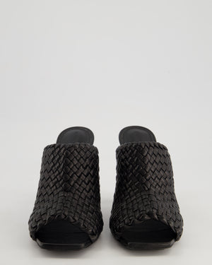 Bottega Veneta Black Intrecciato Knot Leather Mules Size EU 40