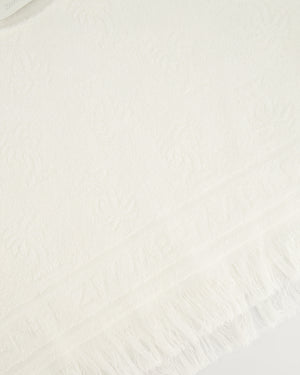 Zimmermann White Towelling Shorts and Crop Top Set With Fringing Detail Size 0 (UK 6-8)