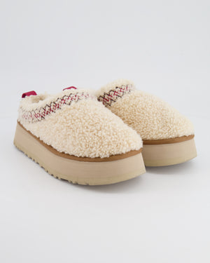 UGG Cream Tazz Shearling Platform Slippers Size EU 38