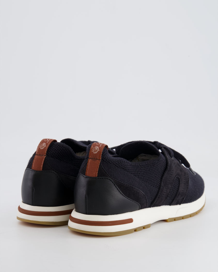 Loro Piana Navy 360 Flexi Walk Trainers Size EU 37.5 RRP £740