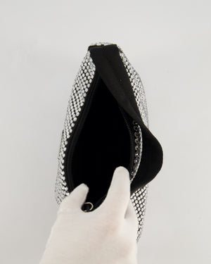 Prada Re-Edition 2000 Black Hobo Bag with Mirrored Sequin Embellishment