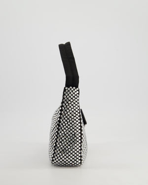 Prada Re-Edition 2000 Black Hobo Bag with Mirrored Sequin Embellishment