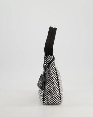 Prada Re-Edition 2000 Black Hobo Bag with Mirrored Sequin Embellishment