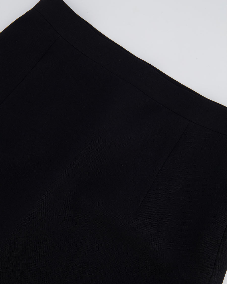 Alessandra Rich Black Wool Mini Skirt Size IT 40 (UK 8)