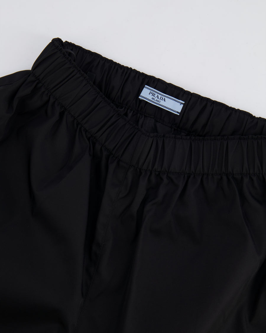 Prada Prada Re-Nylon High-Waist Shorts with Leather Plaque Detail Size IT 38 (UK 6) RRP £820