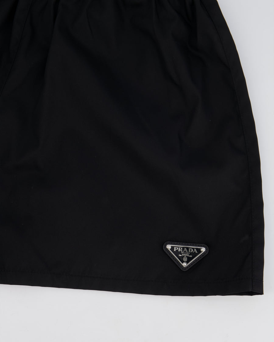 Prada Prada Re-Nylon High-Waist Shorts with Leather Plaque Detail Size IT 38 (UK 6) RRP £820