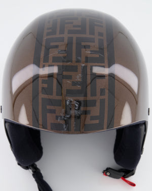 Fendi Brown and Black FF Logo Ski Helmet Size S/M RRP £1,050