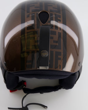 Fendi Brown and Black FF Logo Ski Helmet Size S/M RRP £1,050