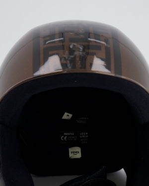 Fendi Brown and Black FF Logo Ski Helmet Size S/M RRP £1,050