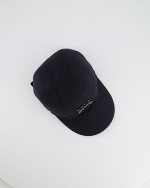 Hermes Black Davis H Sellier Cap Size 57 RRP £350