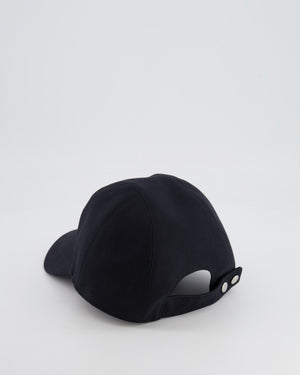 Hermes Black Davis H Sellier Cap Size 57 RRP £350