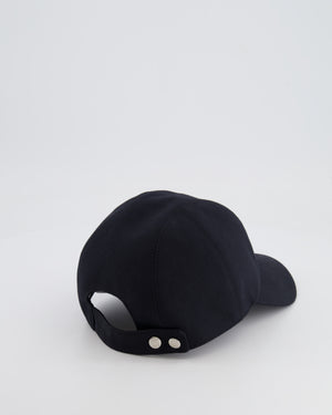 Hermes Black Davis H Sellier Cap Size 57 RRP £350