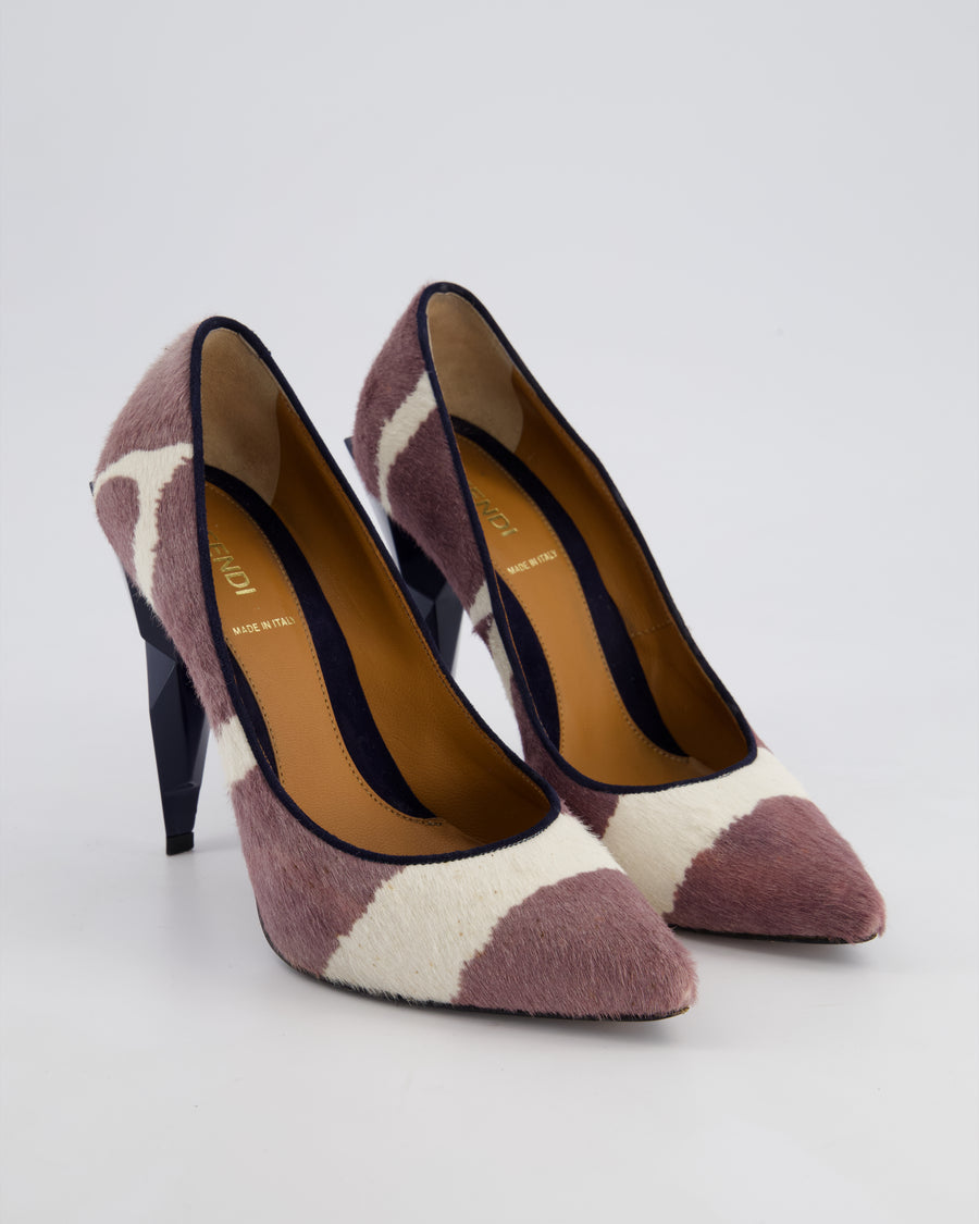 Fendi Ponyhair Zebra Print Heels Size 38