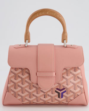 *RARE* Goyard Powder Pink Goyardine Mini Saigon Souple Bag with Silver Hardware