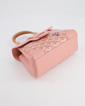 *RARE* Goyard Powder Pink Goyardine Mini Saigon Souple Bag with Silver Hardware