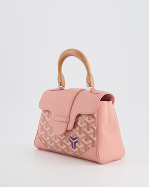 *RARE* Goyard Powder Pink Goyardine Mini Saigon Souple Bag with Silver Hardware