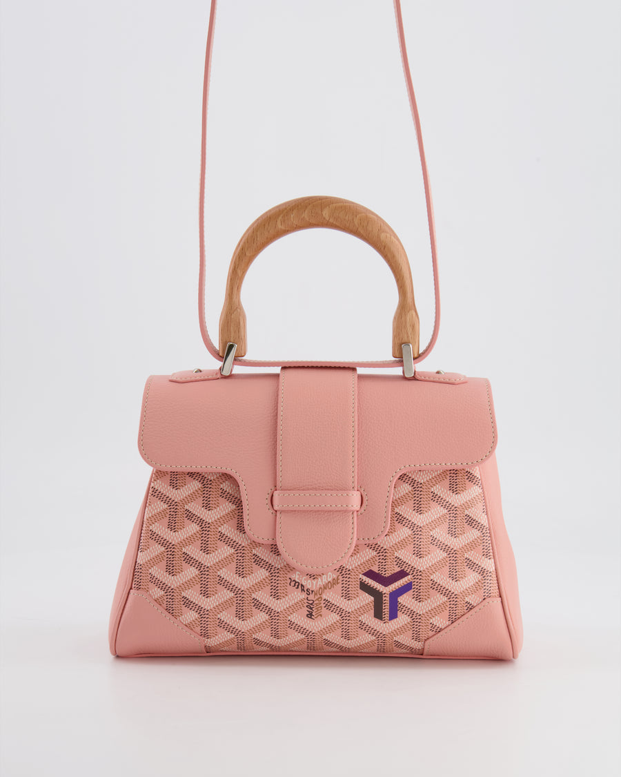 *RARE* Goyard Powder Pink Goyardine Mini Saigon Souple Bag with Silver Hardware