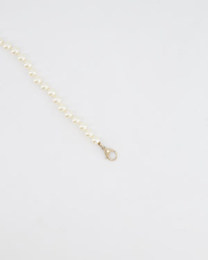*HOT* Chanel 2023 Pearl, Leather and Crystal Embellished No.5 Necklace