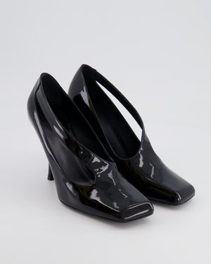 Khaite Black Eva 100 Asymmetric Pump in Patent Leather Size 38.5 RRP £900
