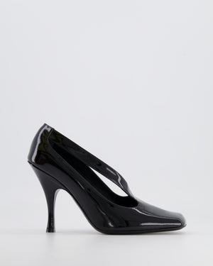 Khaite Black Eva 100 Asymmetric Pump in Patent Leather Size 38.5 RRP £900