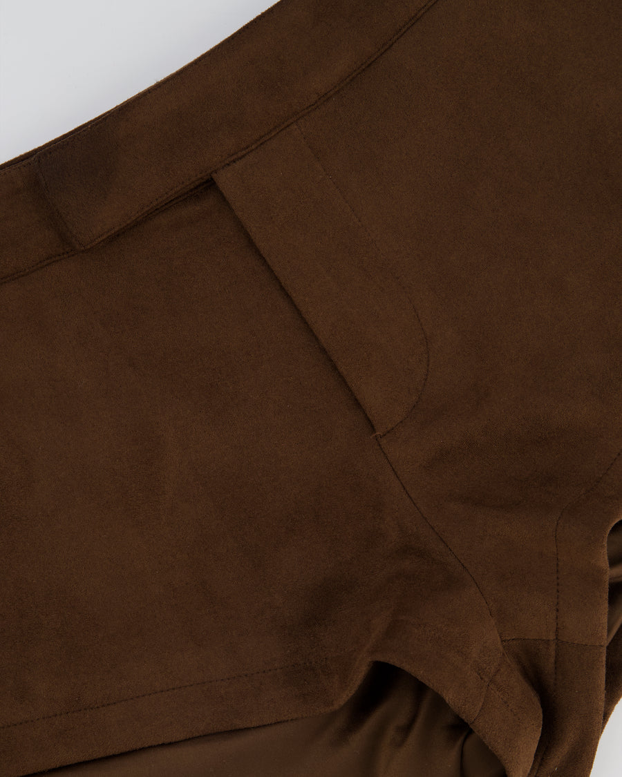 Nakedvice Brown Suede Effect Shorts Size XS (UK 6) RRP £132