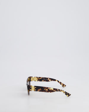 Bottega Veneta Cat-Eye Tortoise Shell Frame Sunglasses With Black Lens