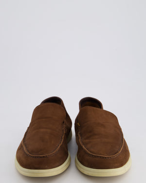 Loro Piana Menswear Brown Nubuck Summer Walks Size EU 42.5