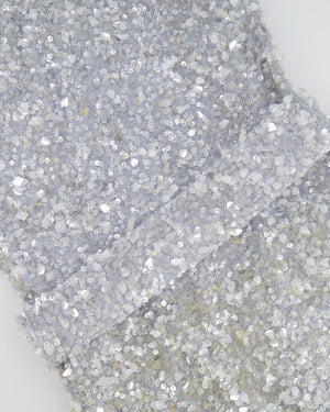 Rachel Gilbert Silver Sequin Embellished Kara Mini Dress Size AU 1 (UK 8) RRP £1,500
