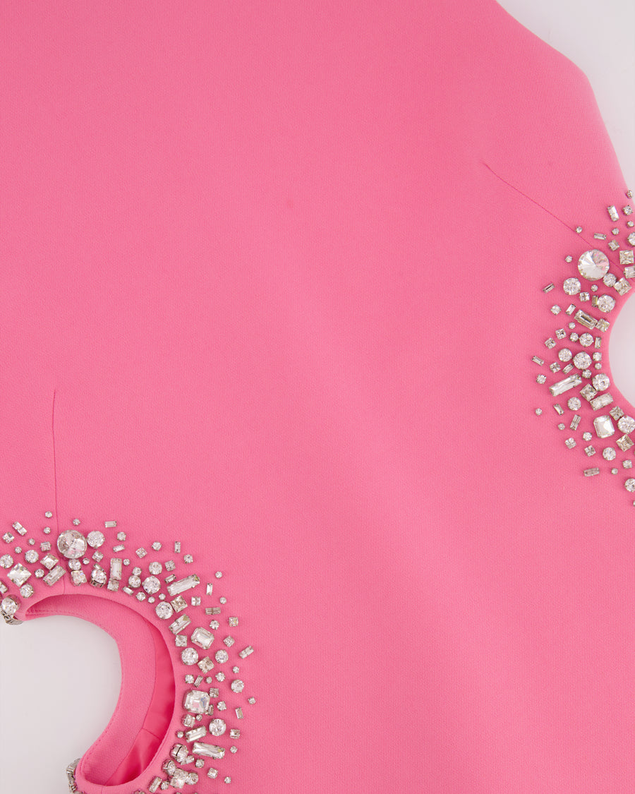 A.L.C Pink Cut-Out Mini Dress with Crystal Embellishments Size US 2 (UK 6) RRP £700