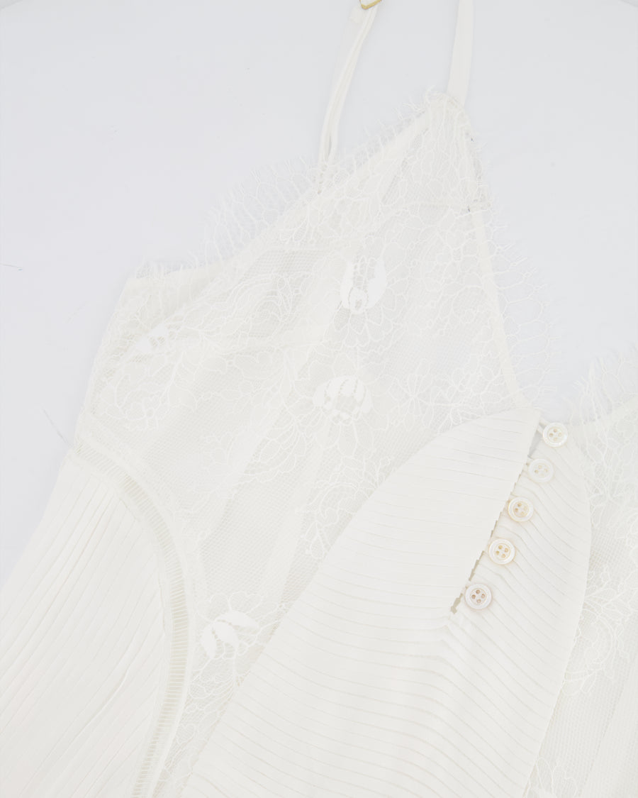 Temperley London White Lace Midi Dress Size UK 8