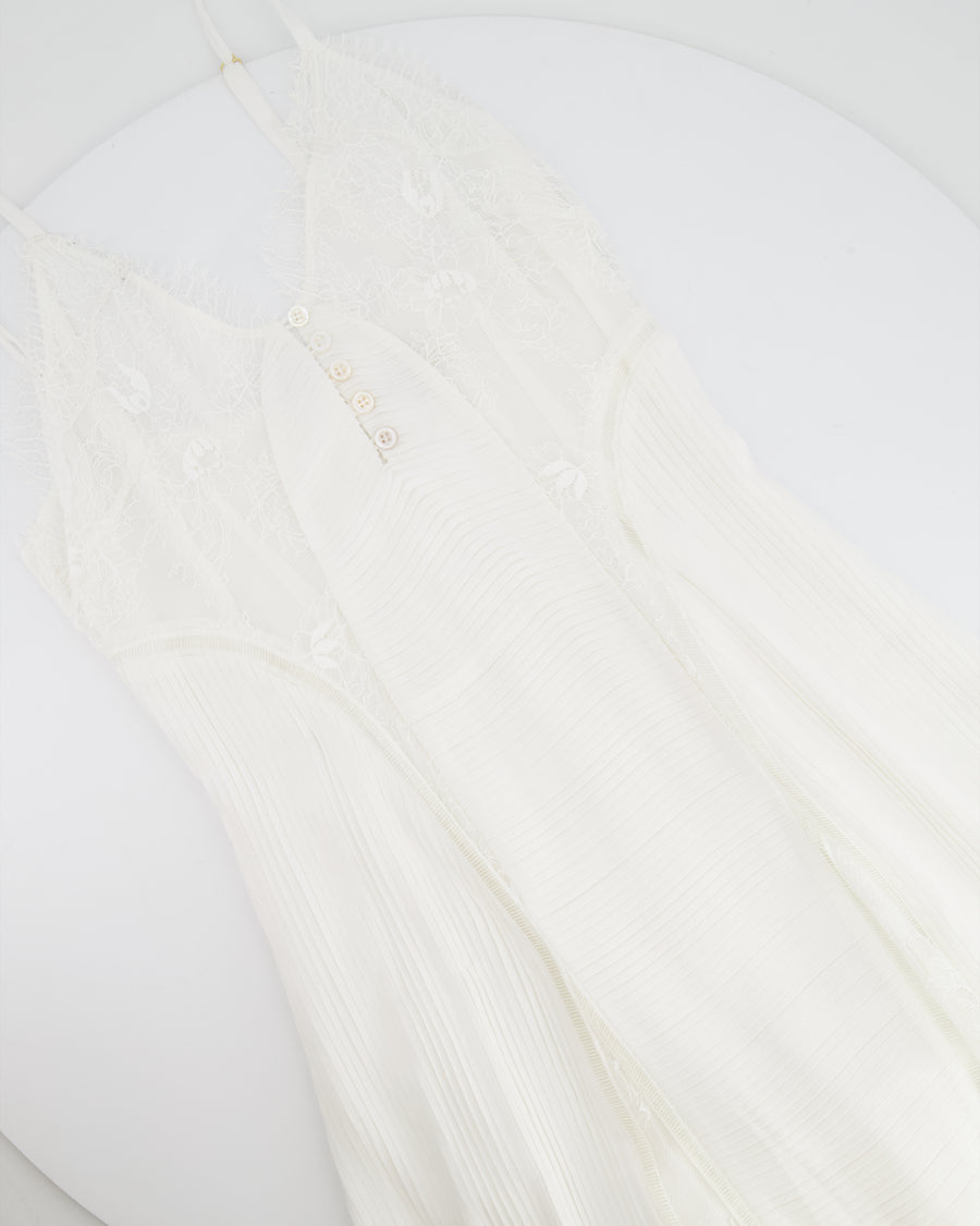 Temperley London White Lace Midi Dress Size UK 8