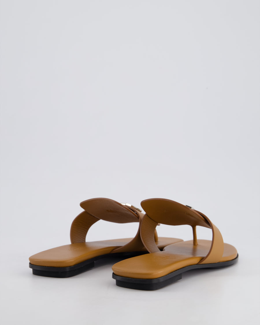 Hermès Biscuit Galerie Sandals with The H Paris Buckle in Palladium Hardware Size EU 37