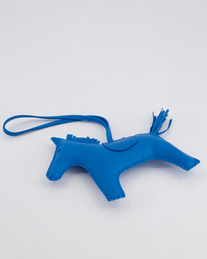 Hermès Rodeo GM Bag Charm in Bleu Zanzibar Milo Leather