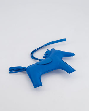 Hermès Rodeo GM Bag Charm in Bleu Zanzibar Milo Leather