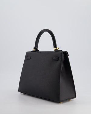 *HOLY GRAIL* Hermès Kelly 25cm Sellier Bag in Black Epsom Leather with Gold Hardware