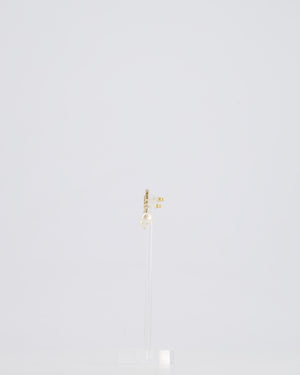 Chanel Gold CC and Pearl Drop Earrings