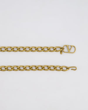 Valentino Antique Gold Chain Belt with V Logo Detail
