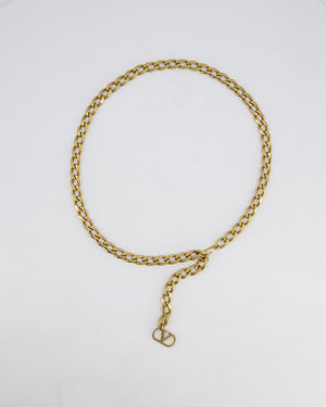 Valentino Antique Gold Chain Belt with V Logo Detail