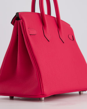 *RARE* Hermès Birkin 25 Retourne Bag in Rose Mexico Togo Leather with Palladium Hardware