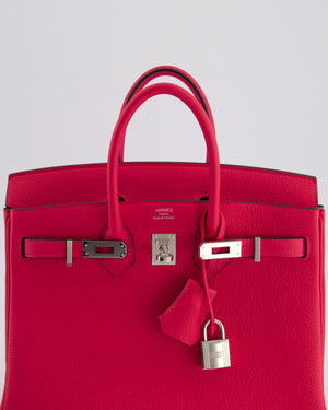 *RARE* Hermès Birkin 25 Retourne Bag in Rose Mexico Togo Leather with Palladium Hardware