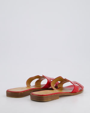 Hermès Oran Sandals in Braise Mississippiensis Alligator Size EU 38