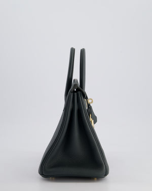 Hermès Birkin 25 Retourne Bag in Vert Mangrove Togo Leather with Permabrass Hardware