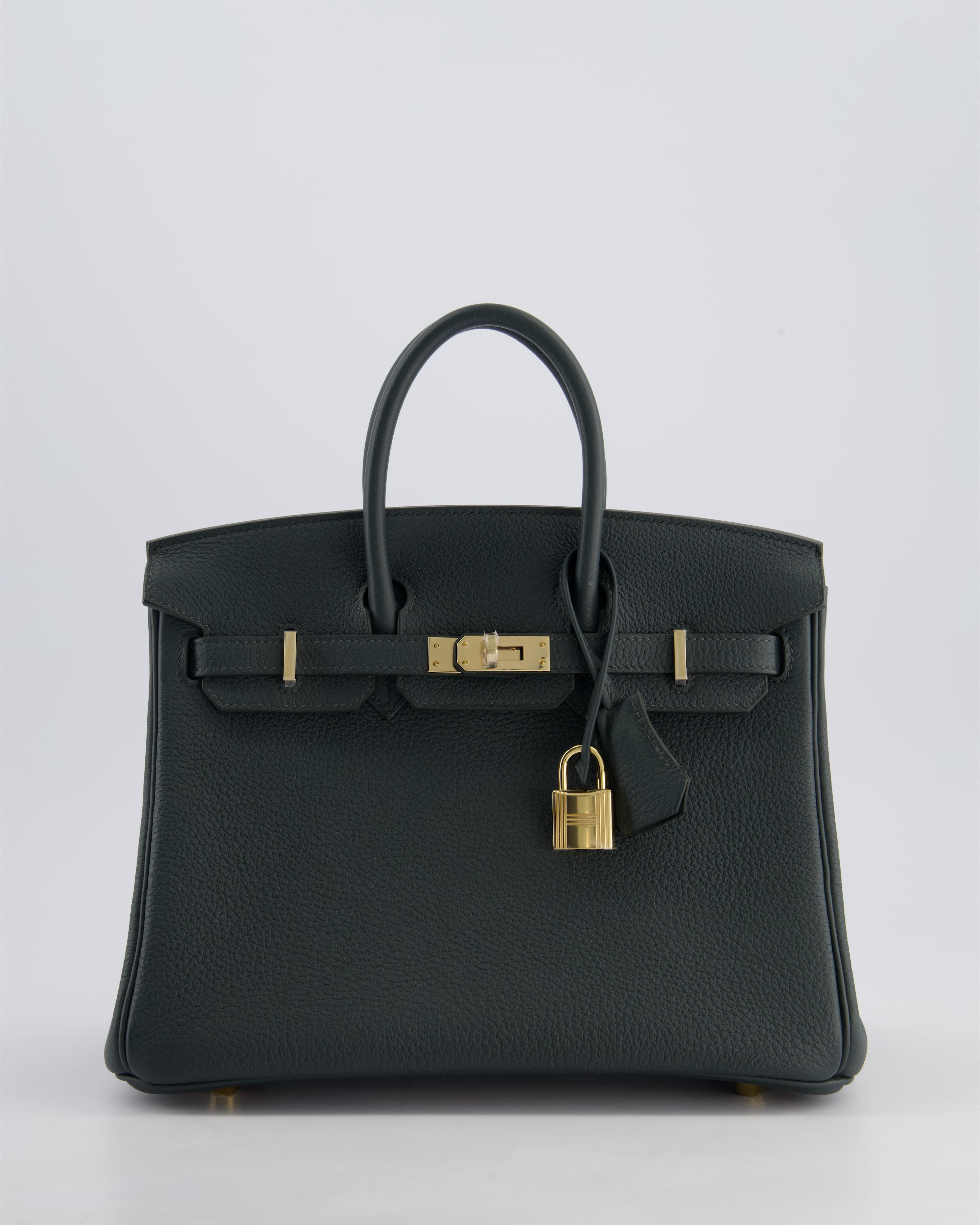 Hermès Birkin 25 Retourne Bag in Vert Mangrove Togo Leather with
